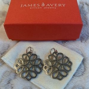 RARE & Retired James Avery Floral Tracery Ear Hooks